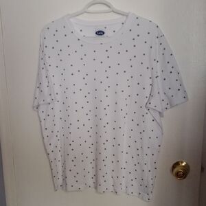 Classic White and Black Polka Dot Short Sleeve Tee